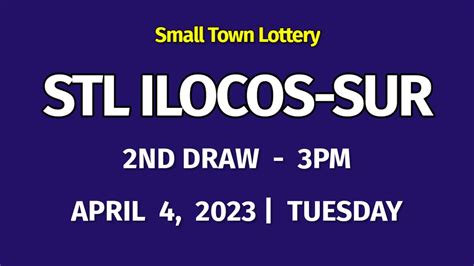 stl ilocos sur 2nd draw today result|STL ILOCOS SUR .